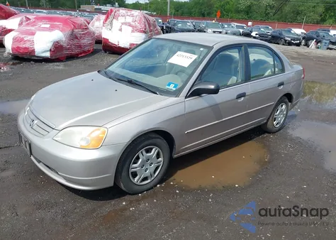 2001 Honda Civic Lx from USA, damaged, VIN 2HGES16591H523718